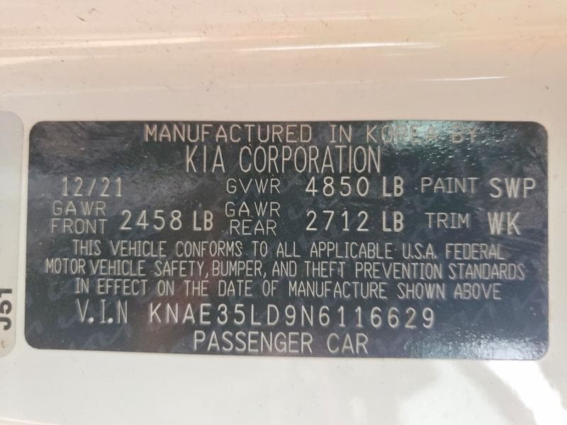 2022 KIA STINGER GT LINE GT LINE 13
