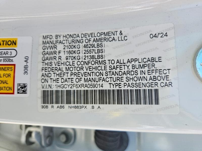 2024 HONDA ACCORD HYBRID EXL 12