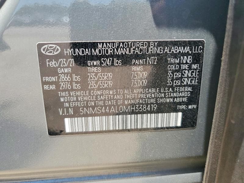 2021 HYUNDAI SANTA FE LIMITED LIMITED 13