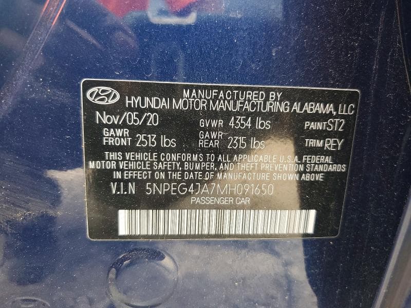 2021 HYUNDAI SONATA SE SE 12
