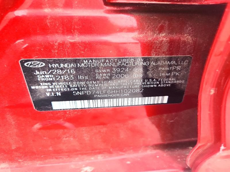 2017 HYUNDAI ELANTRA 12