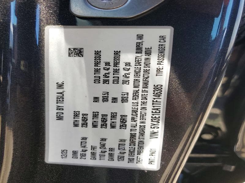2026 TESLA MODEL 3 12