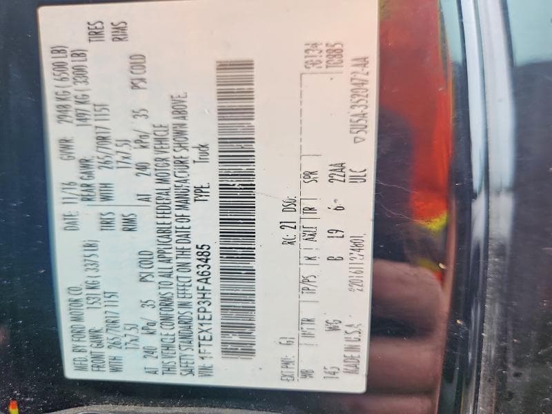 2017 FORD F150 13