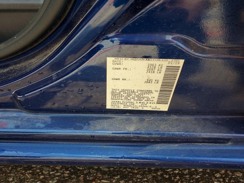 2019 NISSAN ALTIMA SR 12