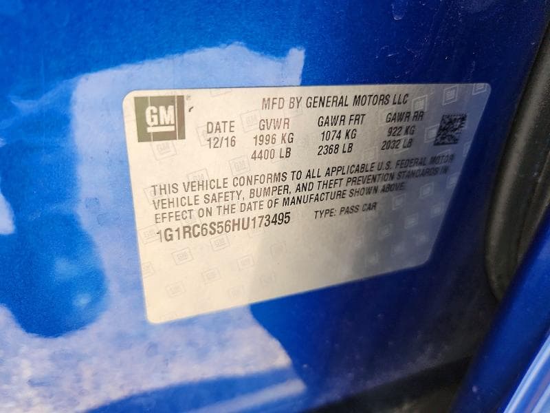 2017 CHEVROLET VOLT LT 12