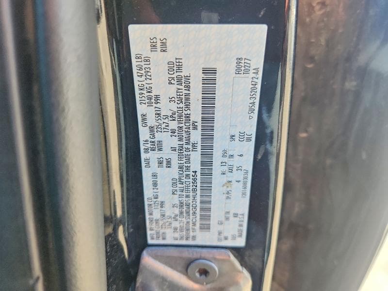 2017 FORD ESCAPE SE SE 12
