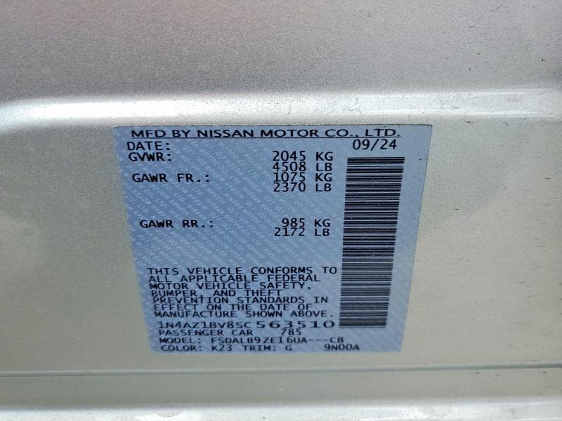 2025 NISSAN LEAF S 14