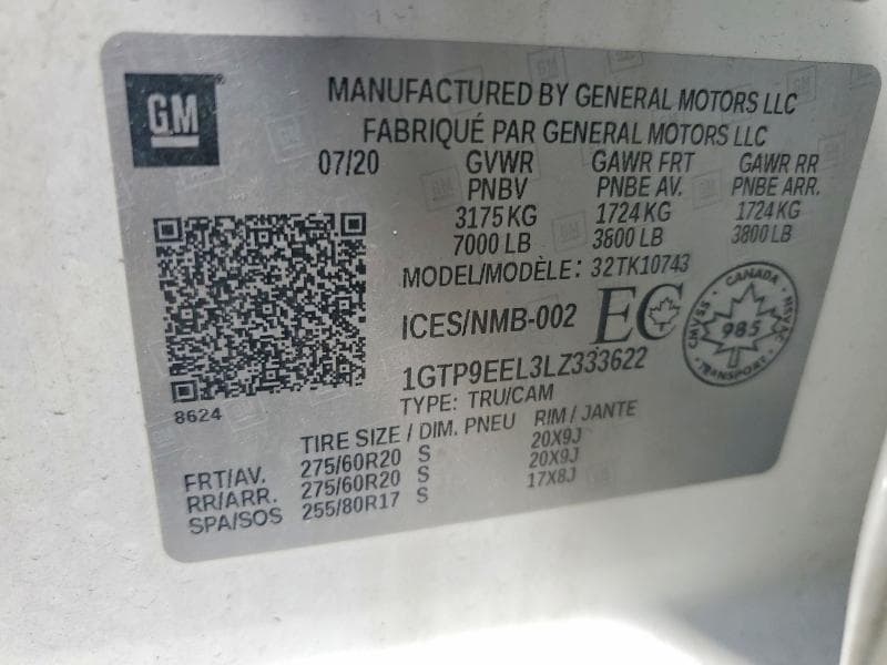 2020 GMC SIERRA K1500 AT4 12