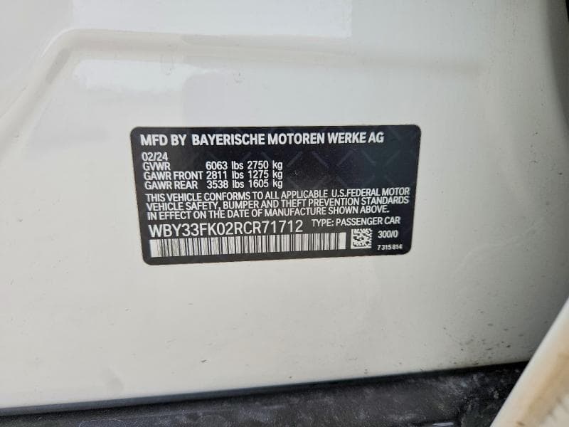 2024 BMW I5 EDRIVE 40 12