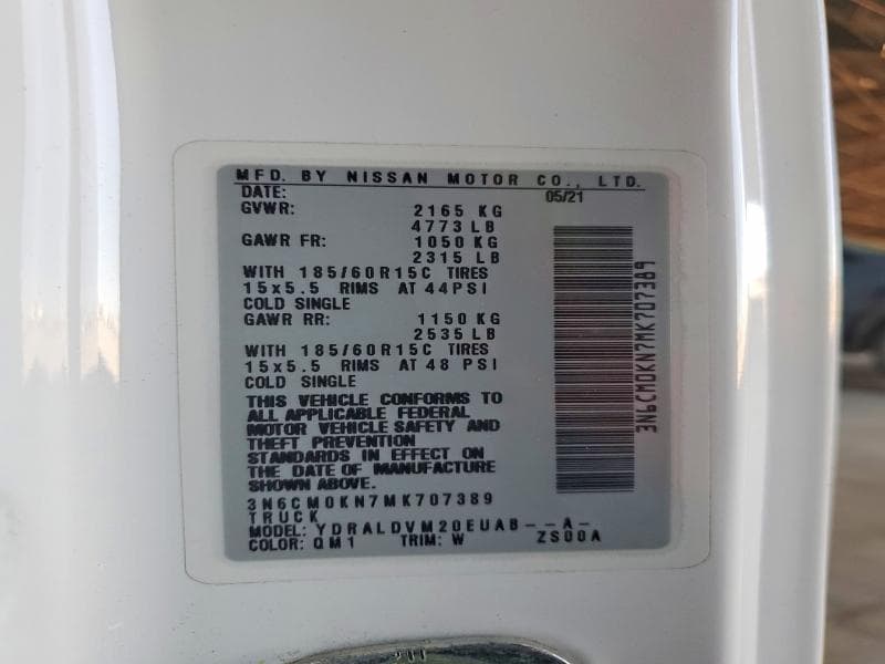 2021 NISSAN NV200 DELIVERY VAN 12