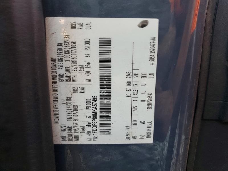 2021 FORD TRANSIT DELIVERY TRUCK 13