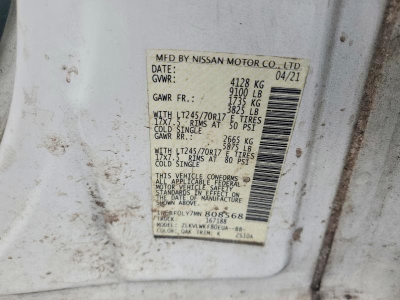 2021 NISSAN NV 2500 CARGO 2500 HD SL 14