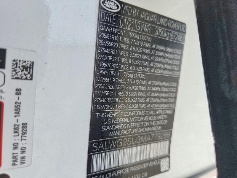 2021 LAND ROVER RANGE ROVER SPORT SE 13