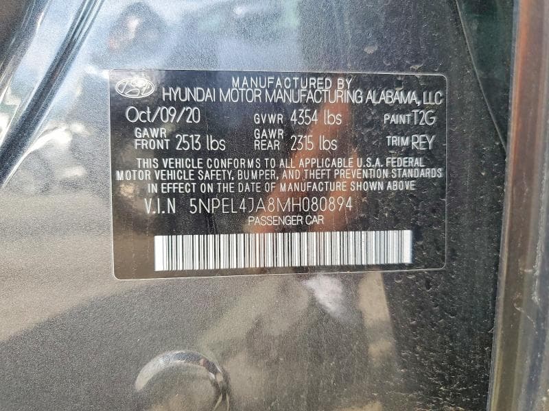 2021 HYUNDAI SONATA SEL SEL 12