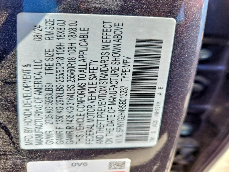 2025 HONDA PILOT EXL EXL 14