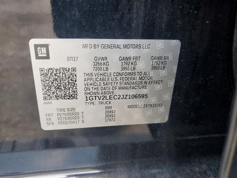 2018 GMC SIERRA K1500 12