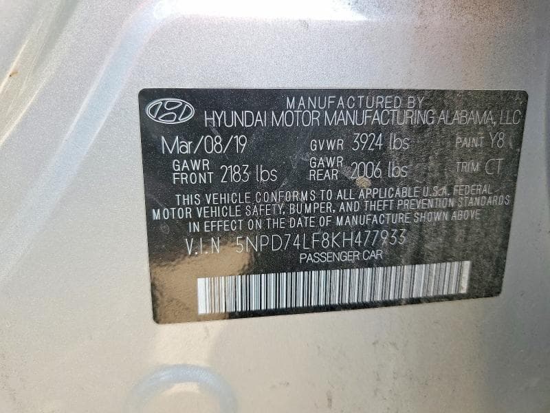 2019 HYUNDAI ELANTRA SE 12