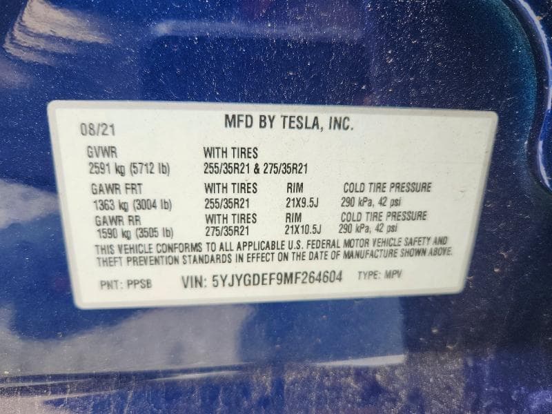 2021 TESLA MODEL Y 12
