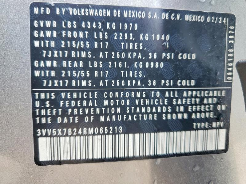 2024 VOLKSWAGEN TAOS S 13