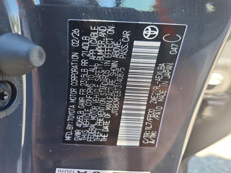 2026 TOYOTA COROLLA HYBRID LE 13