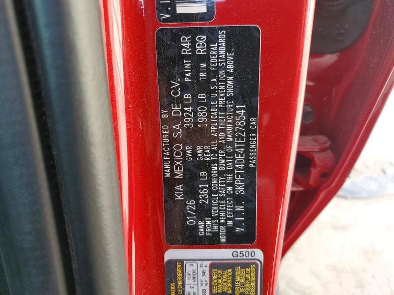 2026 KIA K4 LX 12