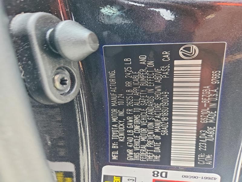 2025 LEXUS ES 350 BASE 13