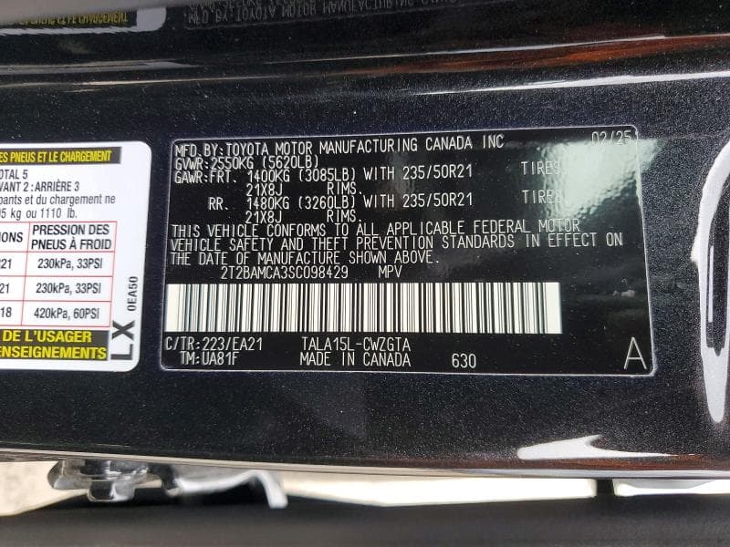 2025 LEXUS RX 350 PREMIUM 13