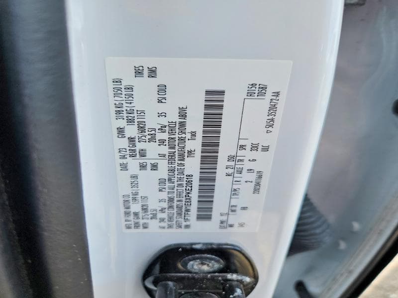 2023 FORD F150 SUPERCREW SUPERCREW 12