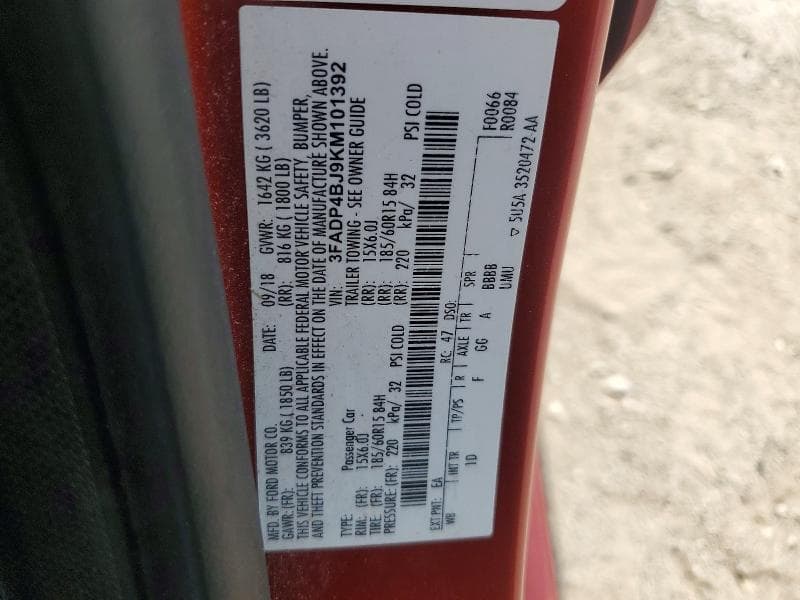 2019 FORD FIESTA SE 12