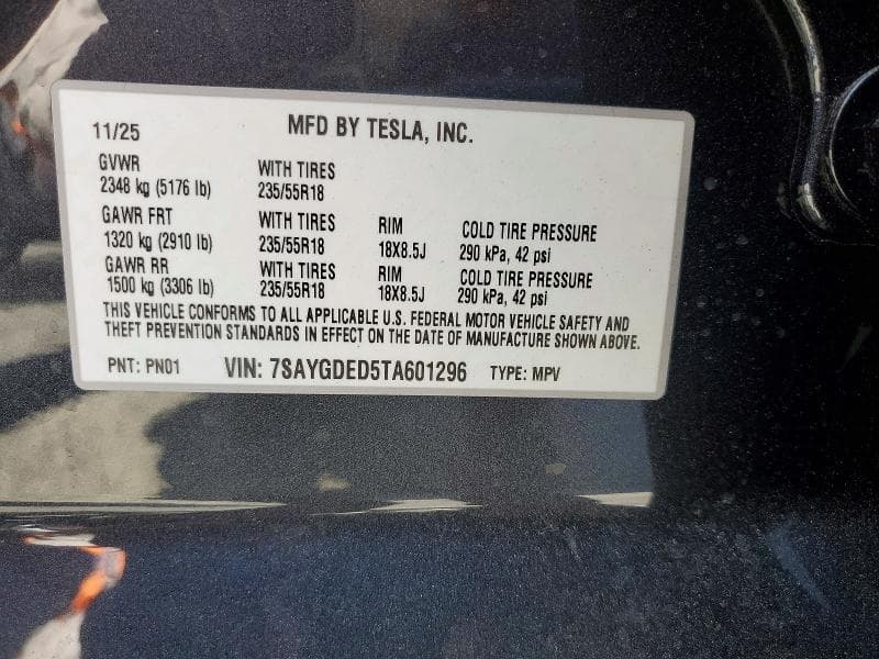 2026 TESLA MODEL Y 12