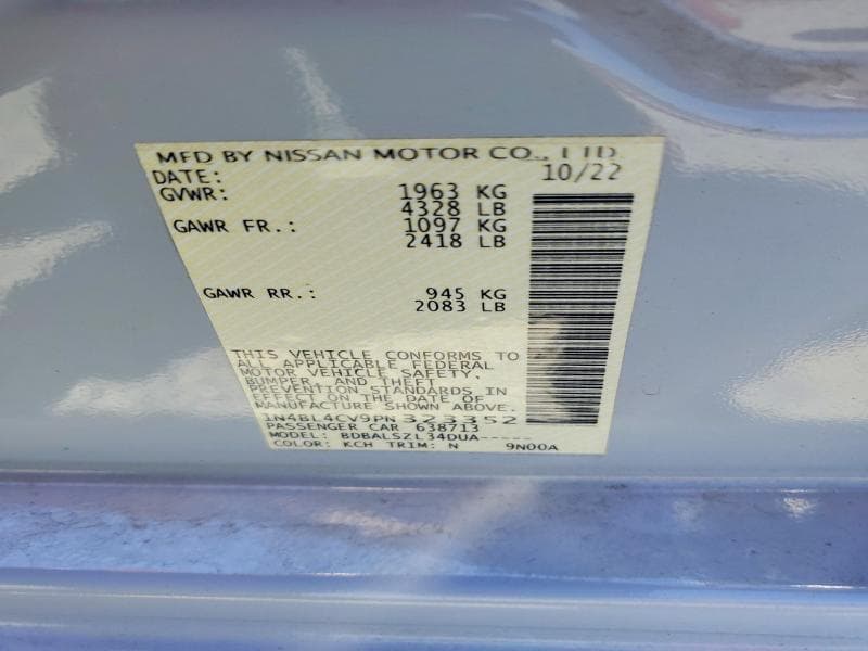 2023 NISSAN ALTIMA SR 12