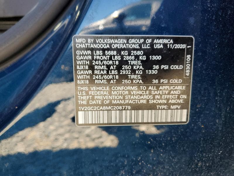 2021 VOLKSWAGEN ATLAS CROSS SPORT S 13