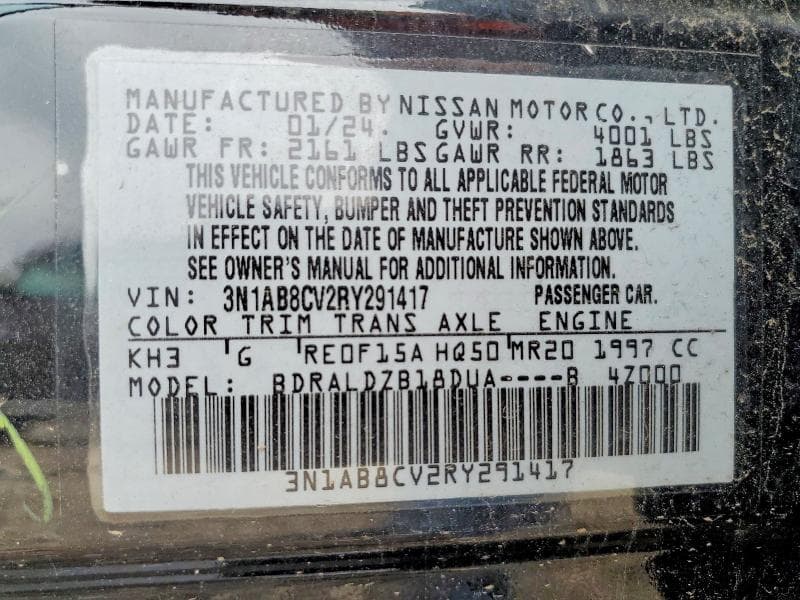 2024 NISSAN SENTRA SV SV 12