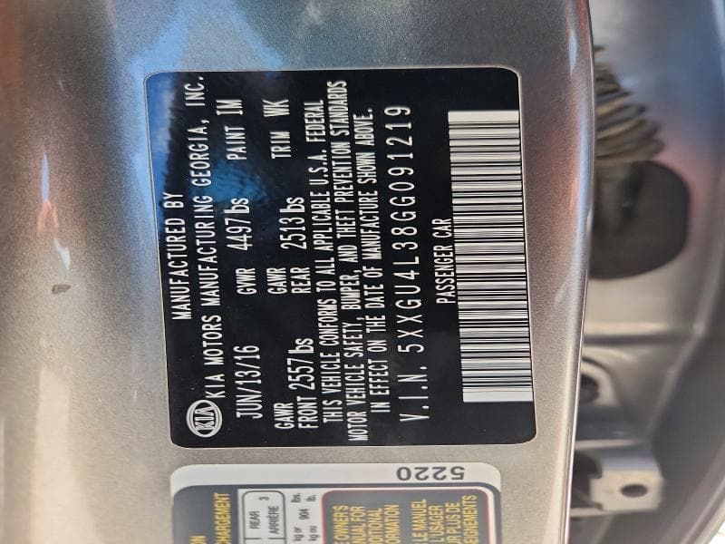 2016 KIA OPTIMA EX 12