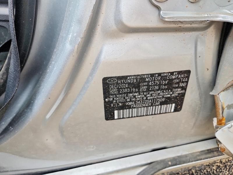 2025 HYUNDAI SONATA HYBRID SEL SEL 12