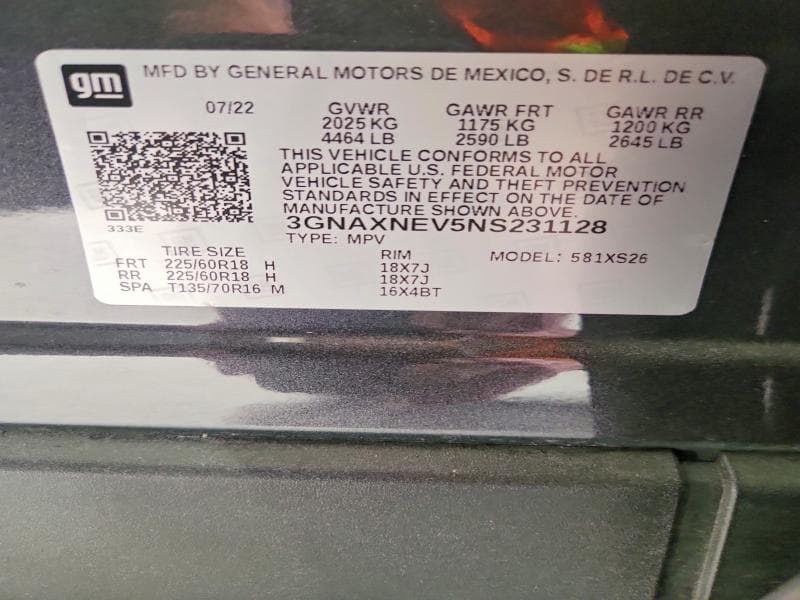 2022 CHEVROLET EQUINOX PREMIER PREMIER 13