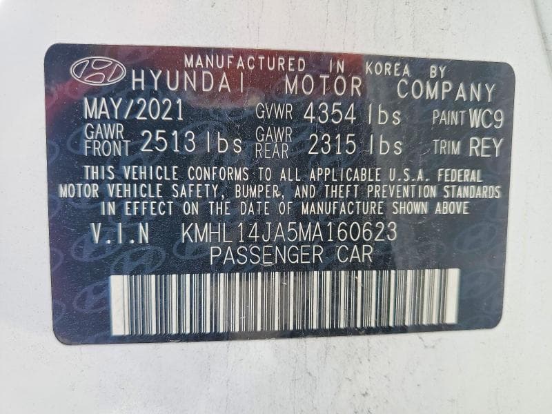 2021 HYUNDAI SONATA SEL 14