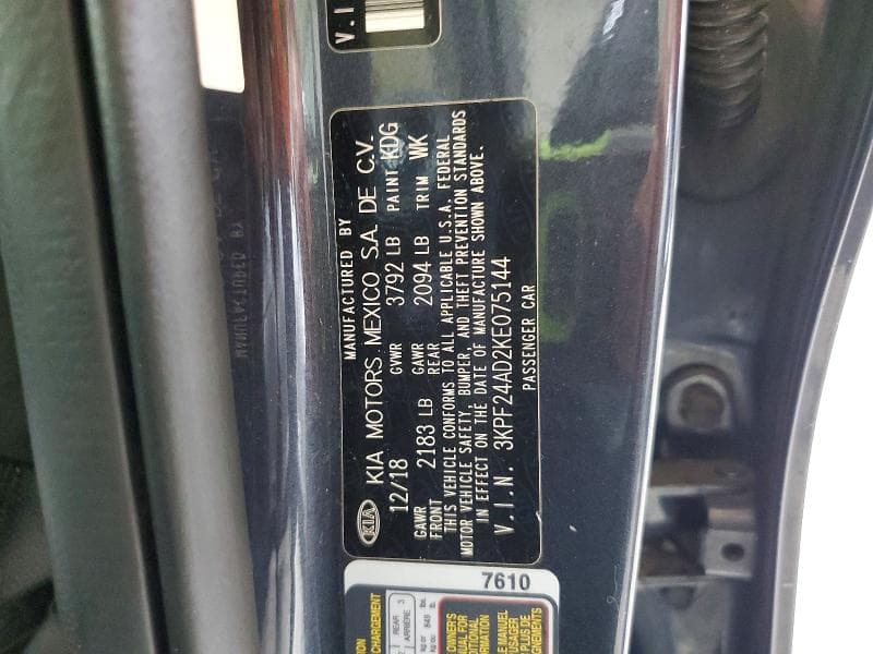 2019 KIA FORTE LXS 12