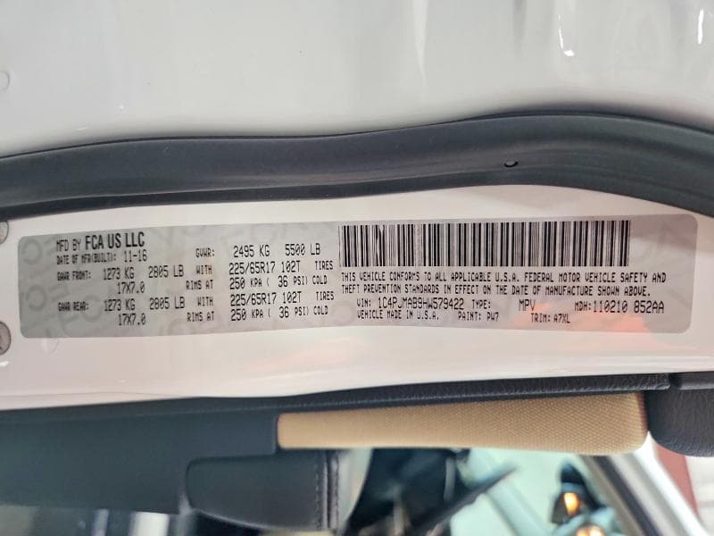 2017 JEEP CHEROKEE SPORT SPORT 12