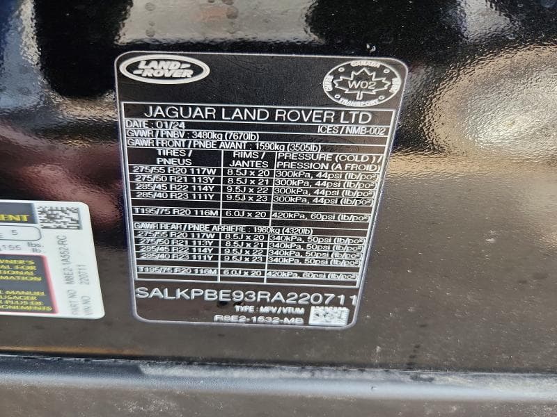 2024 LAND ROVER RANGE ROVER SE 13