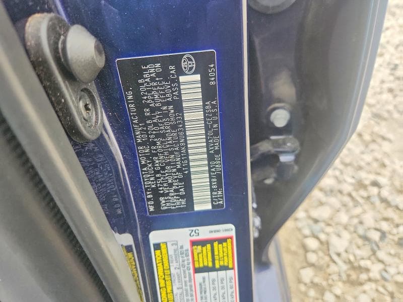 2022 TOYOTA CAMRY SE 12