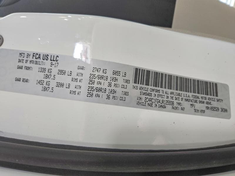 2018 CHRYSLER PACIFICA TOURING PLUS 13
