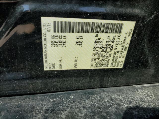 2017 NISSAN MAXIMA 3.5S 12