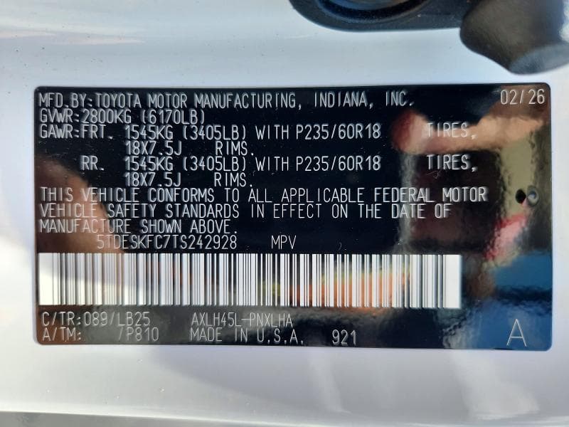2026 TOYOTA SIENNA PLATINUM 7-PASSENGER PLATINUM 7-PASSENGER 13