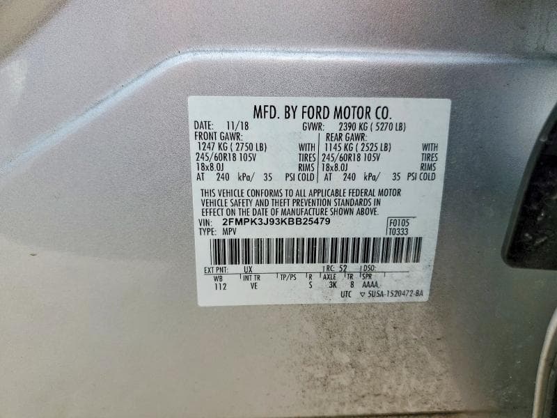 2019 FORD EDGE SEL SEL 13