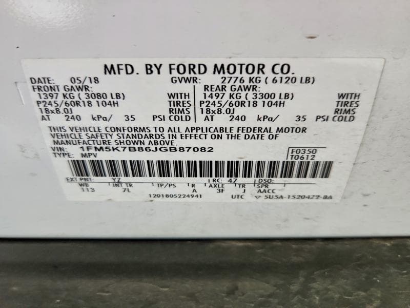 2018 FORD EXPLORER 13