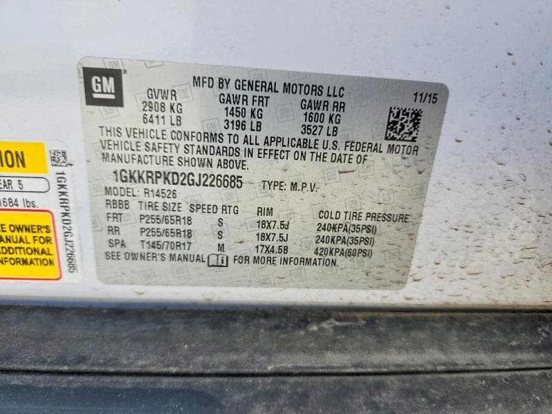 2016 GMC ACADIA SLE 14