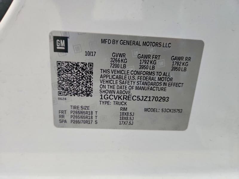 2018 CHEVROLET SILVERADO K1500 LT 13