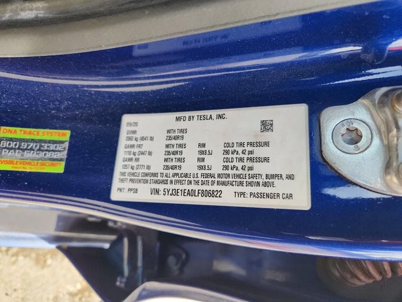 2020 TESLA MODEL 3 12