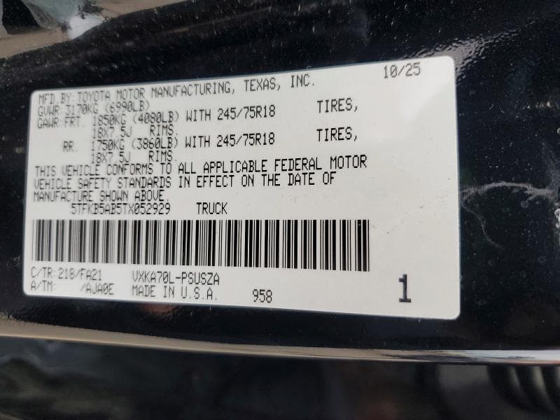2026 TOYOTA TUNDRA SR SR 12